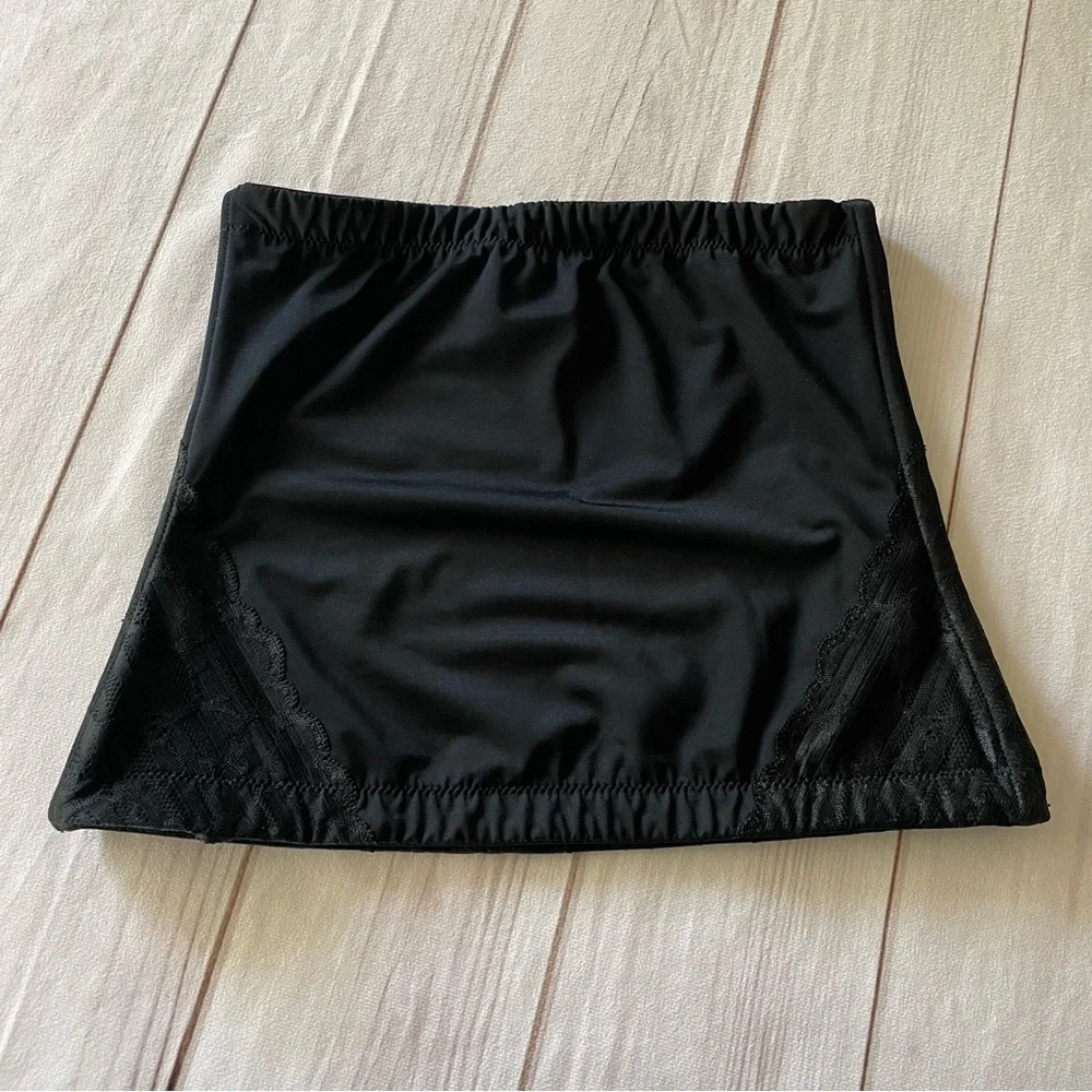 Assets by Spanx Red Hot Label Luxe & Lean Lace Waist Cincher Womens M Black Flaw